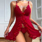 Mesh Lace See-through Slip Nightdress Underwear Suit - Enfance-Heureuse