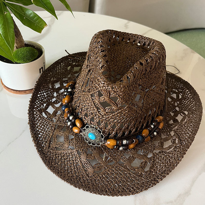 Bohemian Shell Straw Summer Beach Ethnic Style Hollow Sun Hat
