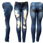 European And American Style Women Ripped Slimming Jeans - Enfance-Heureuse