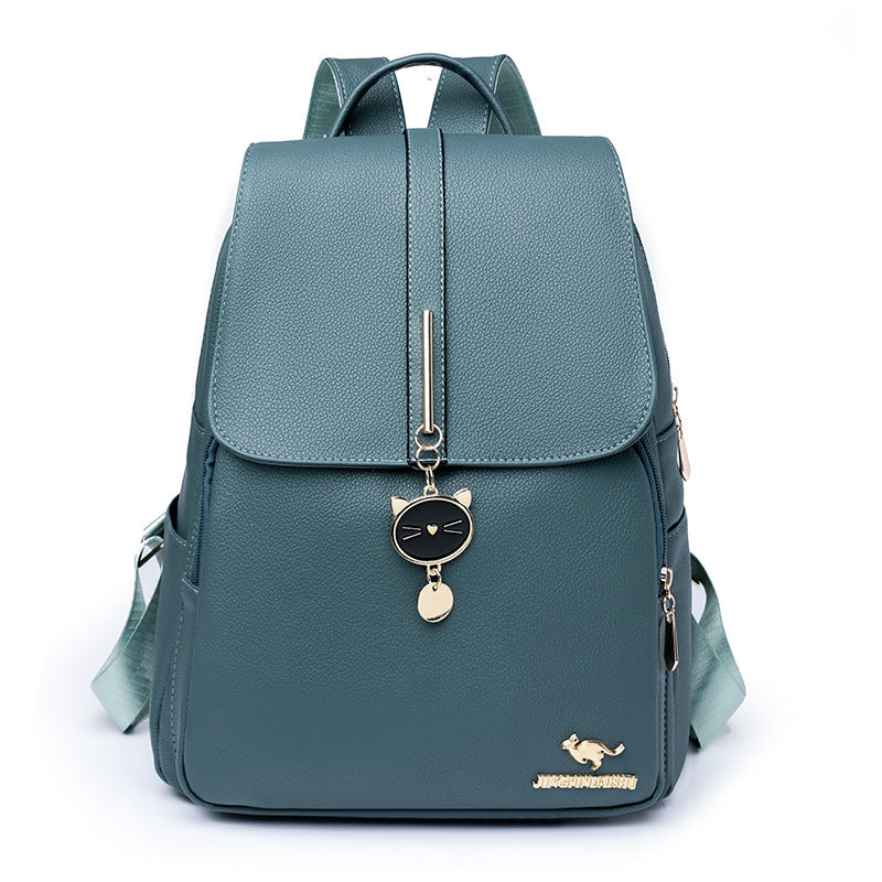 Outdoor Large Capacity New Casual Women's Soft Leather Backpack - Enfance-Heureuse