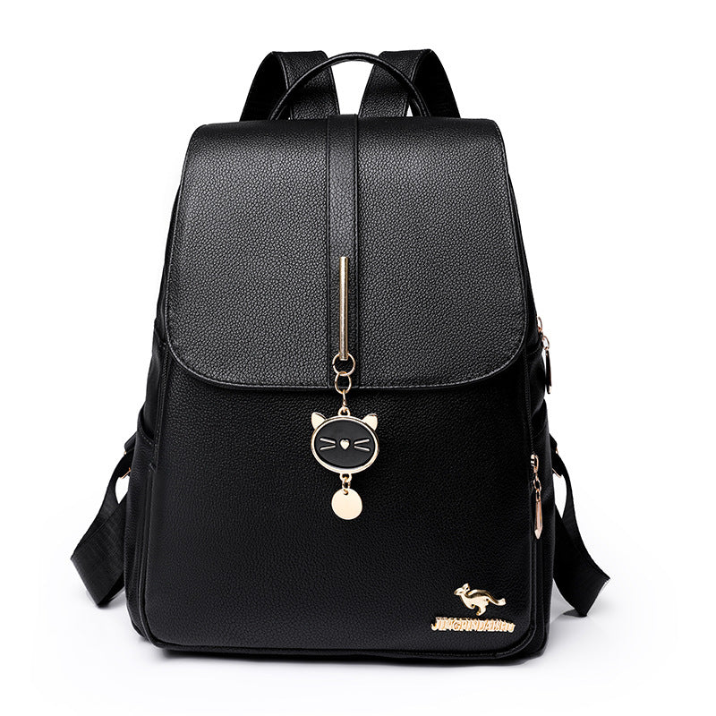 Outdoor Large Capacity New Casual Women's Soft Leather Backpack - Enfance-Heureuse