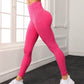 Seamless Letter Peach Yoga Hip Raise Skinny High Waist Exercise Workout Pants Women - Enfance-Heureuse