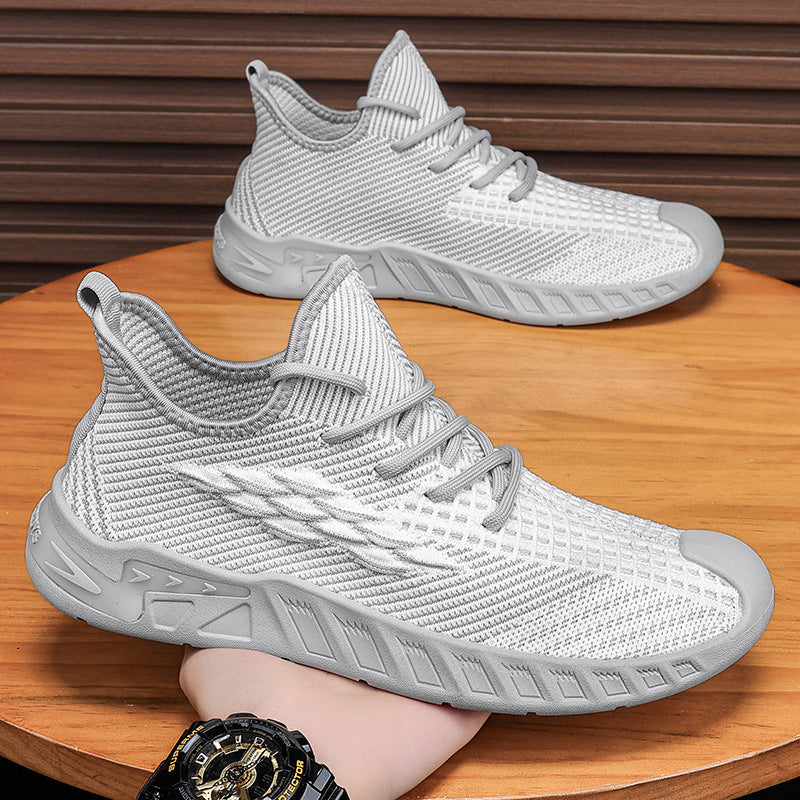 Men's Breathable Fly Woven Mesh Soft Bottom Casual Shoes - Enfance-Heureuse