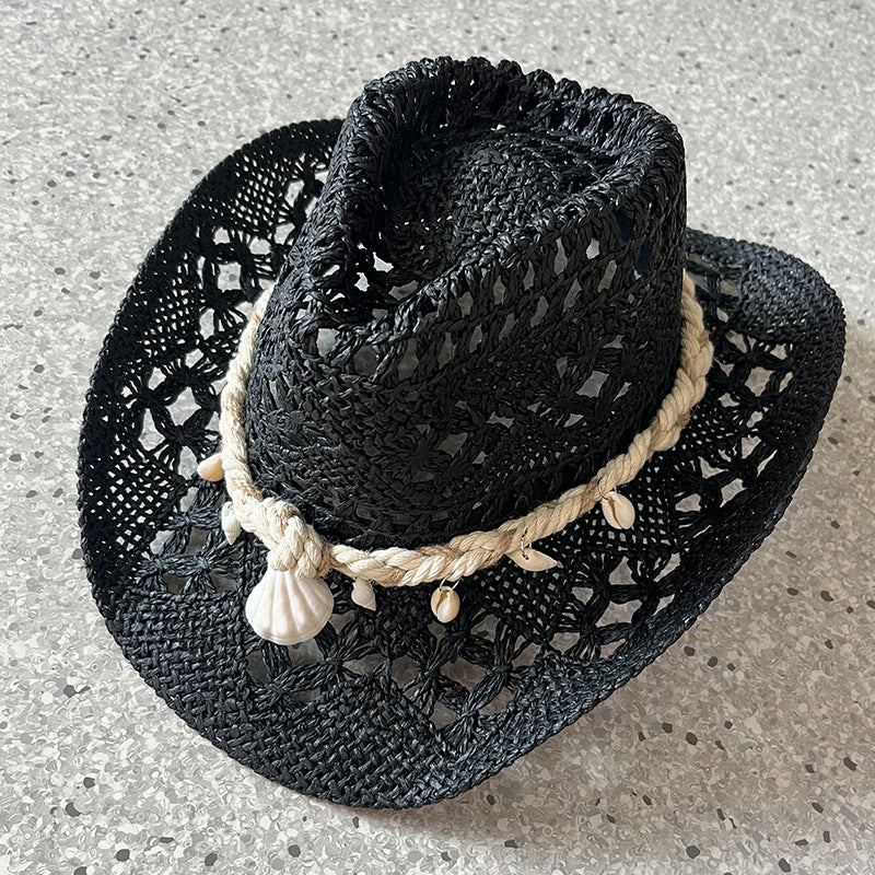 Bohemian Shell Straw Summer Beach Ethnic Style Hollow Sun Hat