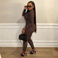 All-match Sexy Hot Girl Leopard Print Long Sleeve Jumpsuit - Enfance-Heureuse