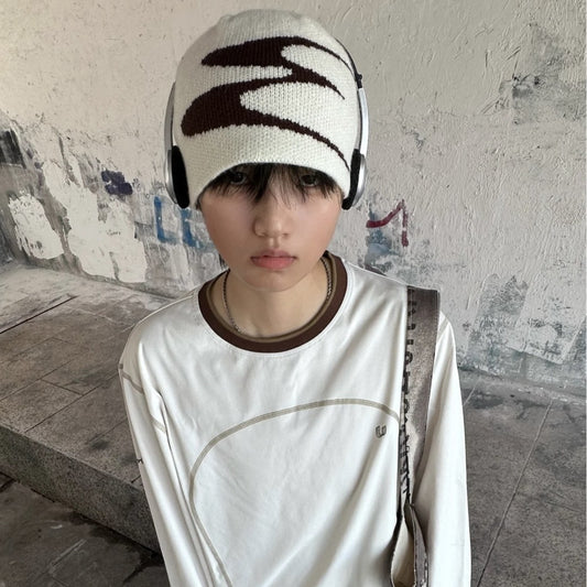 Gorro de lana térmico de punto para hombre y mujer, para otoño e invierno.