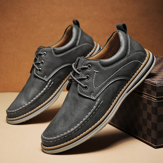 Casual Leather Shoes Worker Men's Shoes - Enfance-Heureuse