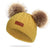 Cute Double Wool Pompom Baby Hat Children Cap Warm Autumn Winter Hats For Kids Boys Girls Knitted Warmer Beanie Caps Bonnet - Enfance-Heureuse