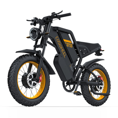 Coswheel Electric bike 3000W GT20 PRO Off Road Electric Motorcycle 48V 40AH Dual Motor Dual Battery Mountain bike Fat Tire Ebike - Enfance-Heureuse