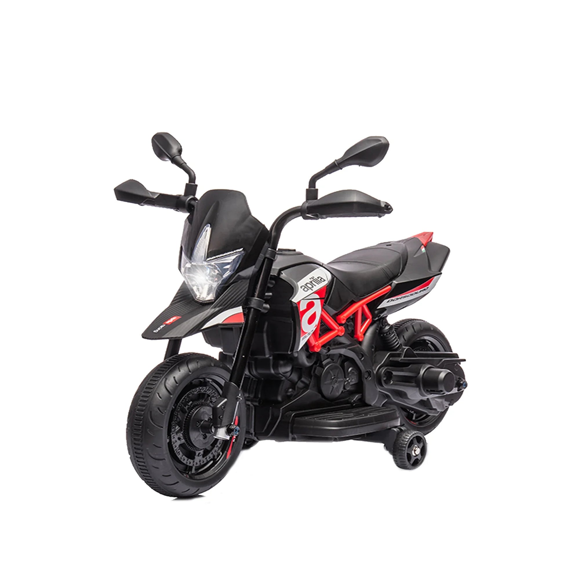 Moto électrique Aprilia 6V pour enfants, rouge, jouet d'entraînement - Enfance-Heureuse