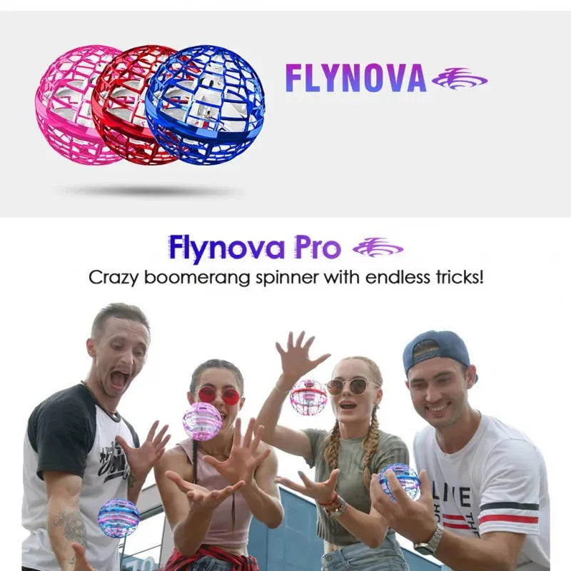 New Kids Toy Flypova Pro Magic Ball Flying Spin Hand Toy Control 360 Degree Rotary Mini Helicopter Children Christmas Gift/Chris - Enfance-Heureuse