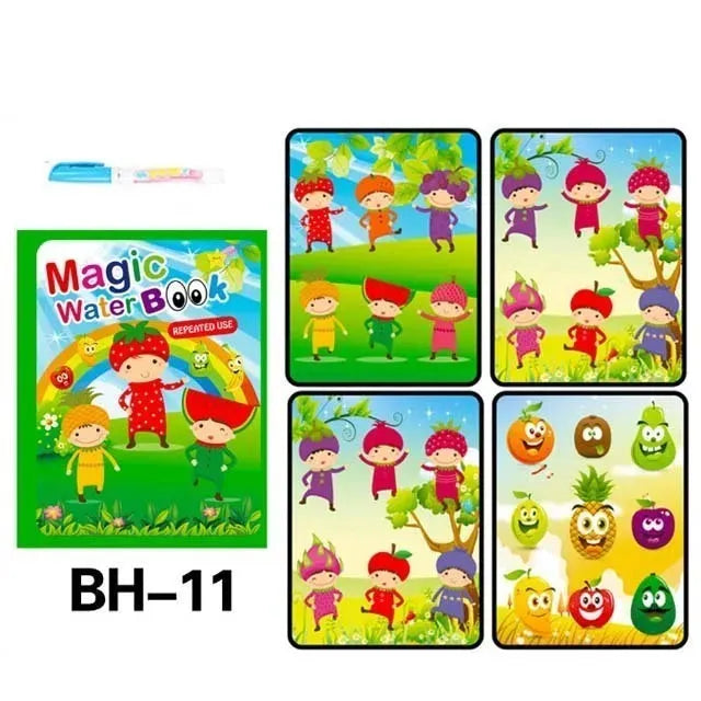 Children Magic Water Drawing Book Reusable Coloring Book Painting Drawing Toys Sensory Early Education Montessori Toys for Kids - Enfance-Heureuse