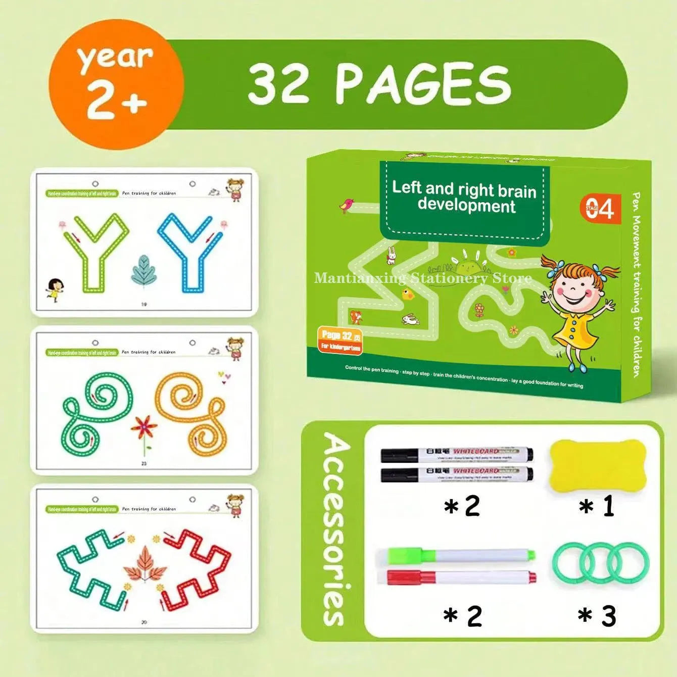 Magical Tracing Workbook Montessori Training Book Reusable Magic Practice Copybook Children Drawing Education Books - Enfance-Heureuse