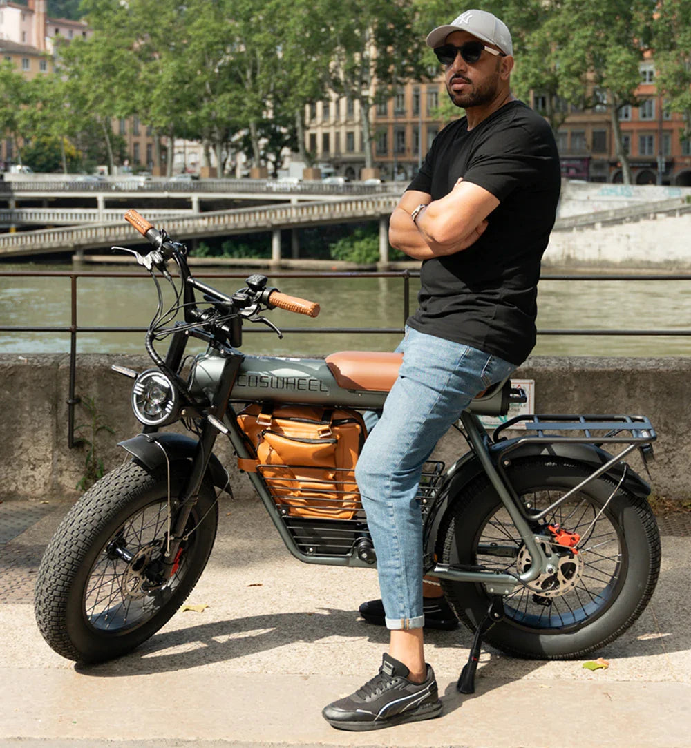 Bicicleta eléctrica Coswheel CT20 de 1500 W, motocicleta de 20 pulgadas, Fatbike, bicicleta de montaña, 48 V, 25 Ah, para adultos.