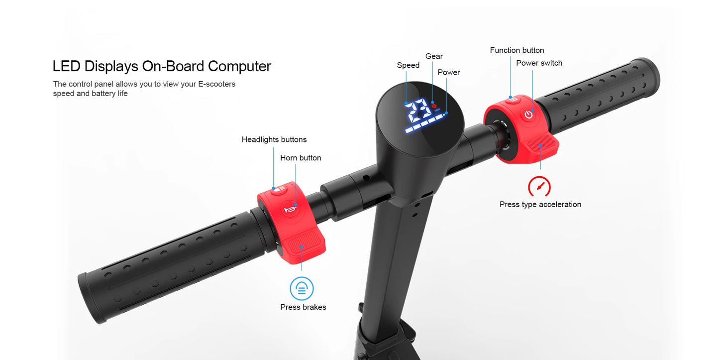 HX X6 electric scooter Foldable 350W 25KM/H Electric scooters 7.5AH 36V E Scooter 5.5 Inch Escooter for Adults - Enfance-Heureuse