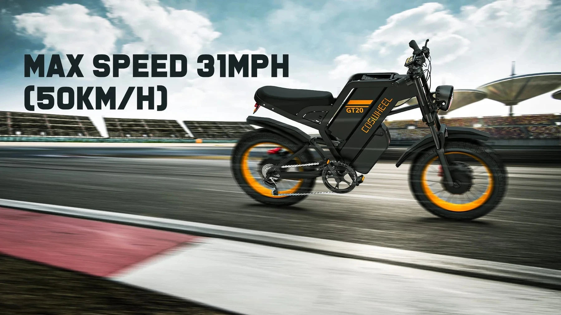 Coswheel Electric bike 3000W GT20 PRO Off Road Electric Motorcycle 48V 40AH Dual Motor Dual Battery Mountain bike Fat Tire Ebike - Enfance-Heureuse