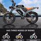 DEEPOWER S7 Off-Road Electric Bike for 1000W Motor Adults Mountain Ebike with 48V 60AH LG Battery All-Terrain Motorcycle Style - Enfance-Heureuse