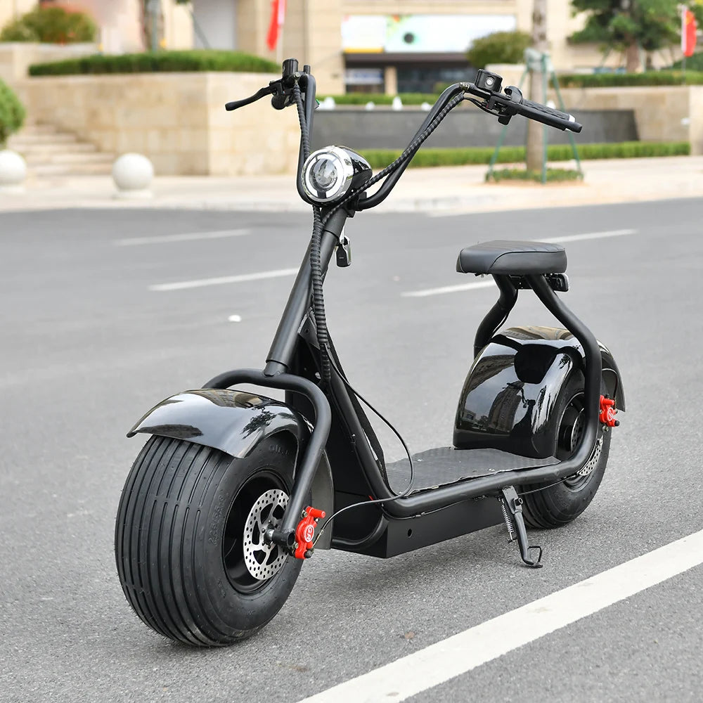 For Adults Citycoco 18 Inch Off-road Fat Tire Max Speed 60-70KM/H 4000 Powerful Motor 2 2heel Detachable Eectric Scooter - Enfance-Heureuse