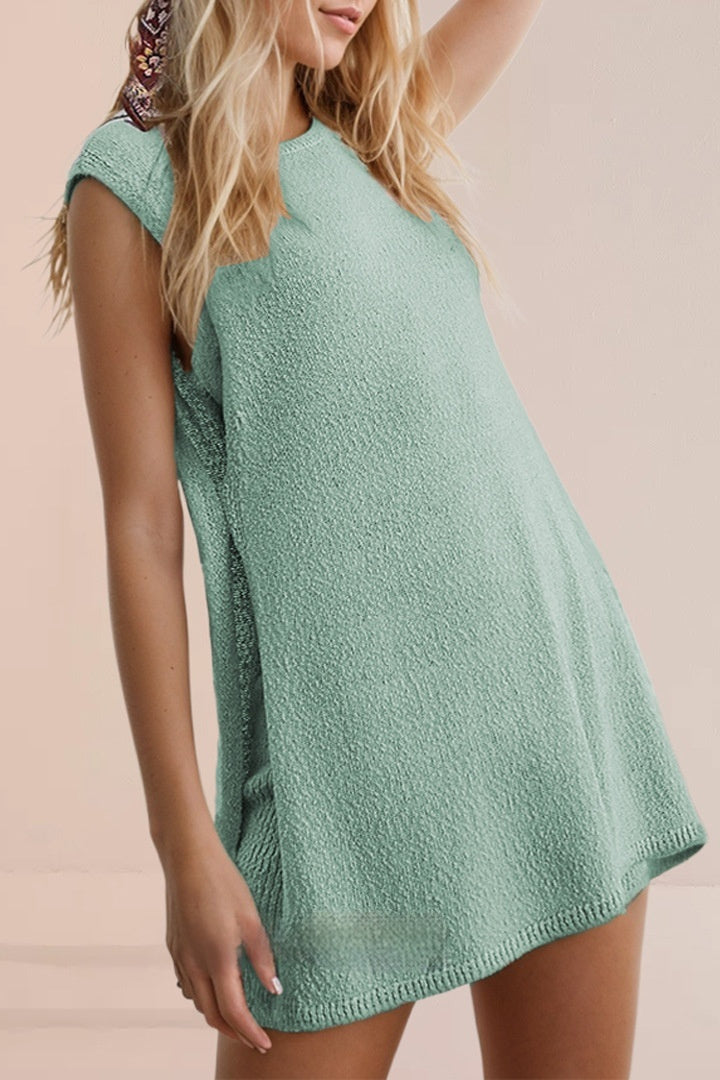 Knitwear Plus Size Slit Vest Suit Women - Enfance-Heureuse