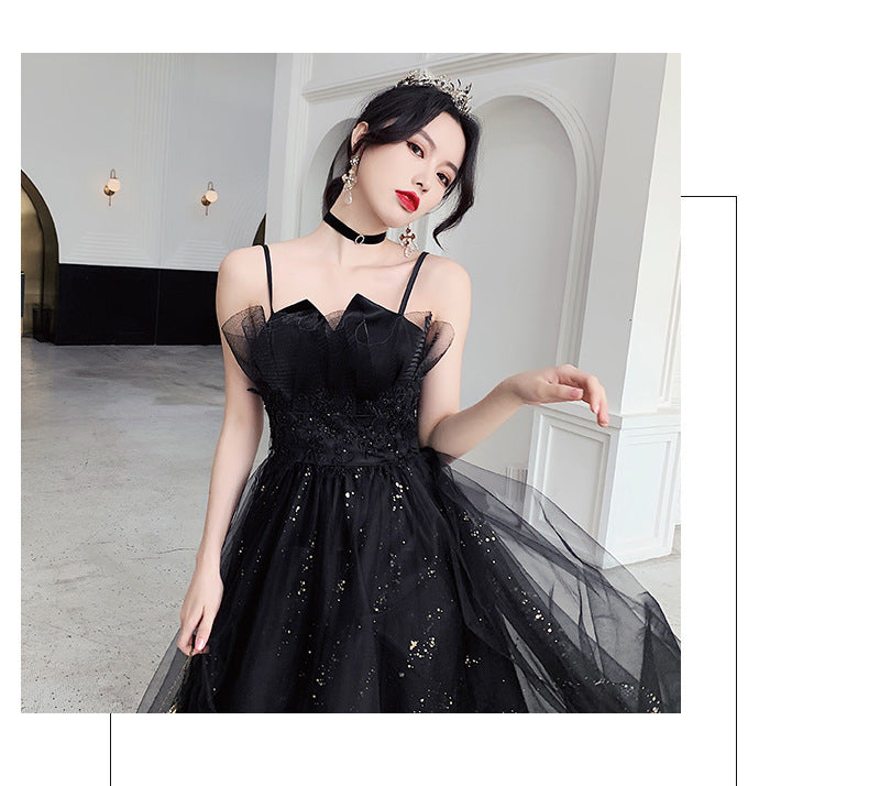Black Evening Dress Temperamental Minority High-end - Enfance-Heureuse