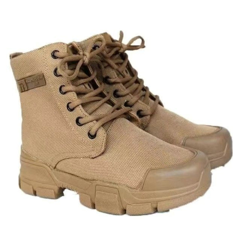 High-top Labor Protection Tooling Canvas Martin Boots Thick Bottom Waterproof - Enfance-Heureuse