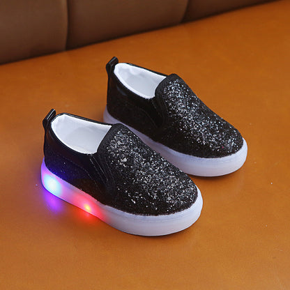 Kids Led Sneakers Lighted Baby Toddler Sneakers Sequin Girl Light Shoes - Enfance-Heureuse