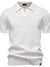 Men's Classic Textured Short Sleeve Polo Shirt - Enfance-Heureuse