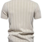 Men's Collared Neck Short Sleeve Knit Polo - Enfance-Heureuse