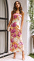 Summer Tube Top Long Dress With Backless Design INS Fashion Flowers Print Party Evening Dresses For Women - Enfance-Heureuse