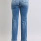 Judy Blue Full Size Run Vintage Wash Thermal Straight Jeans - Enfance-Heureuse