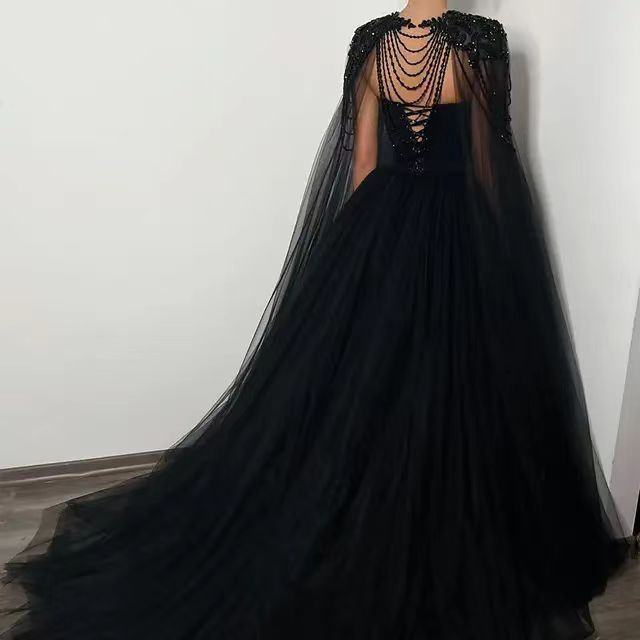 Black Evening Gown Daily Style - Enfance-Heureuse