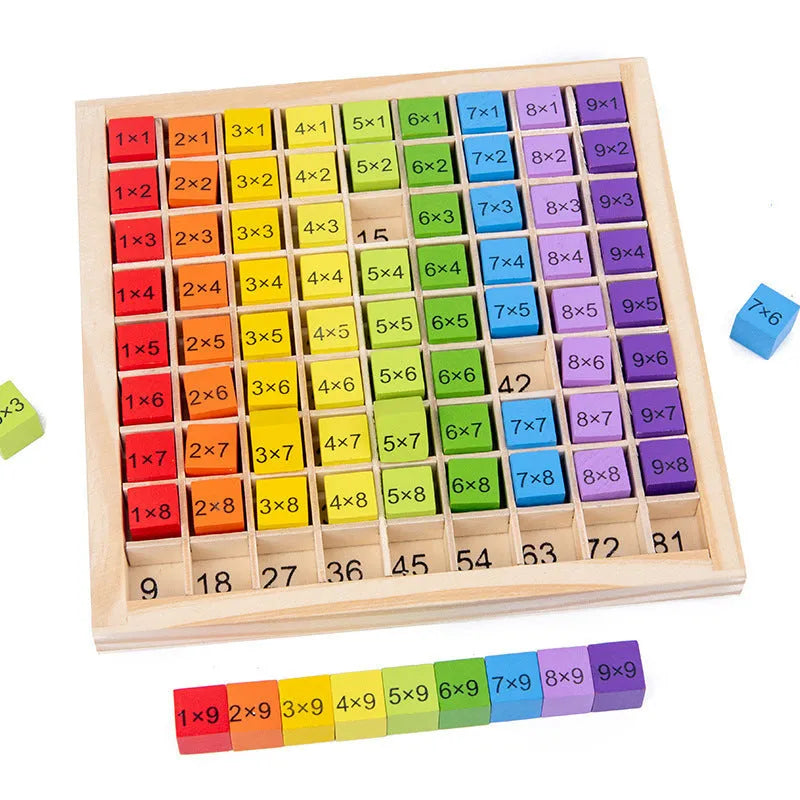 Wooden Ninety-nine Multiplication Table Building Blocks Educational Toys - Enfance-Heureuse