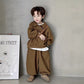 Boys' Simple Waffle Top Pants Suit - Enfance-Heureuse