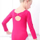 Girls' Solid Color One-piece Long-sleeved Dance Costume - Enfance-Heureuse