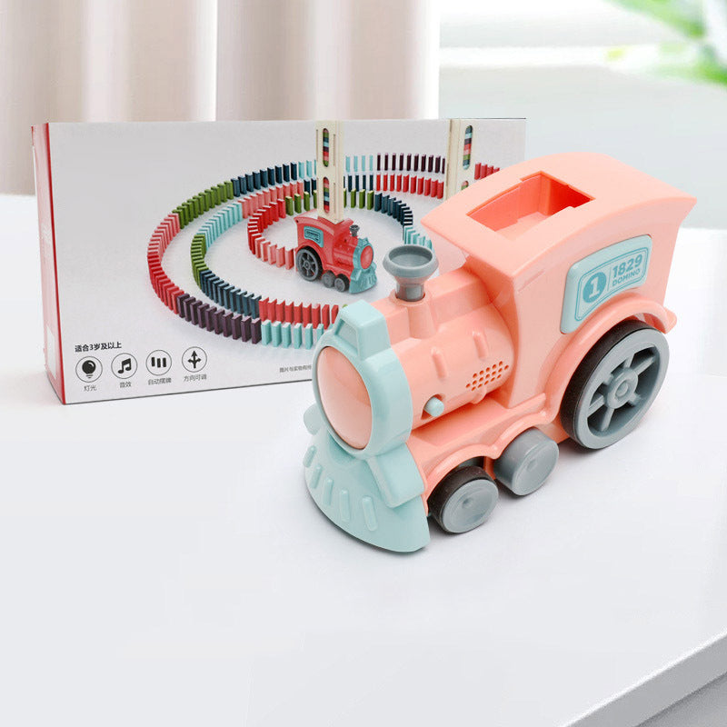 Domino Train Toys Baby Toys Car Puzzle Automatic Release Licensing Electric Building Blocks Train Toy - Enfance-Heureuse