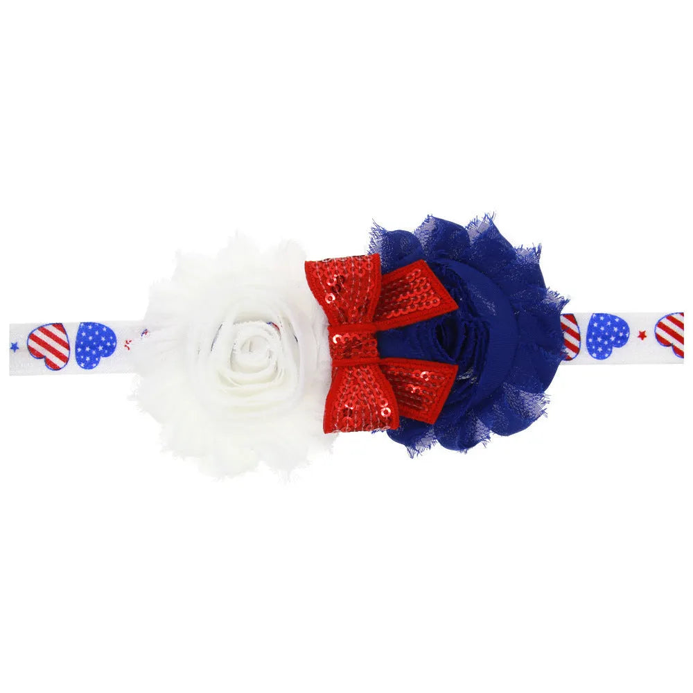 Children's Striped Rose Headband