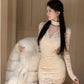 Halter Lace Dress Women's Autumn And Winter Hip-wrapped Figure Inner Skirt
