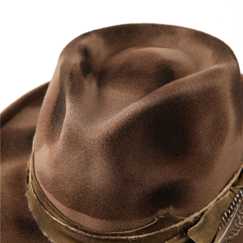 Fashion Burned Woolen Hat Unisex Personality