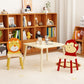 Solid Wood Children's Table And Two Chairs Set - Enfance-Heureuse