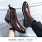 Men's British Style Fashion High-top Leather Shoes Side Zipper Mid-Top Martin Boots - Enfance-Heureuse
