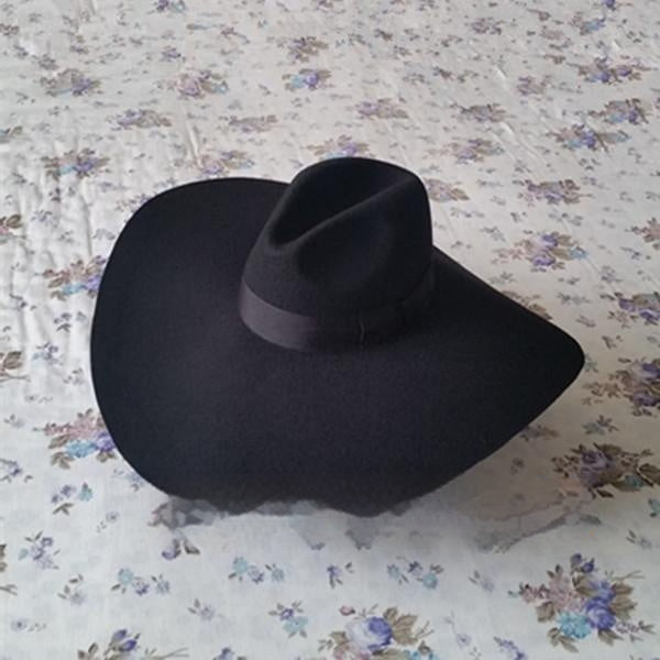 Sombrero de lana de ala ultra ancha de moda europea y americana de pura lana