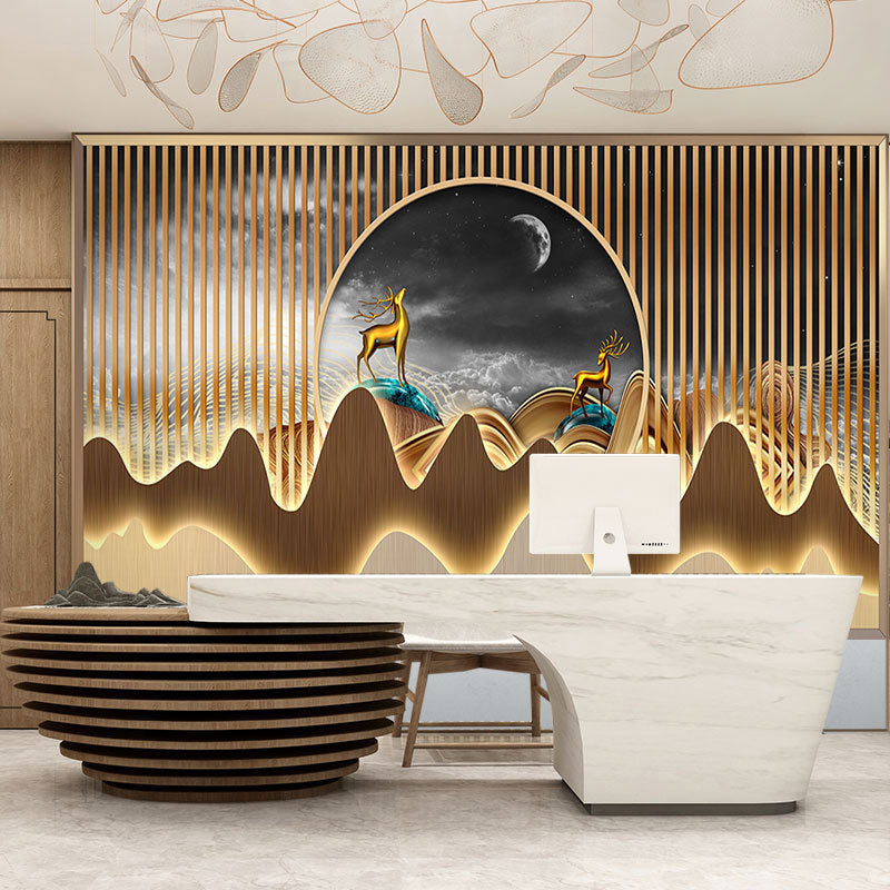 Luxury New Chinese Office Wallpaper - Enfance-Heureuse