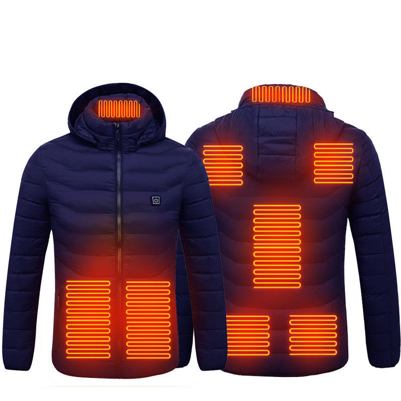 New Heated Jacket Coat USB Electric Jacket Cotton Coat Heater Thermal Clothing Heating Vest Men's Clothes Winter - Enfance-Heureuse