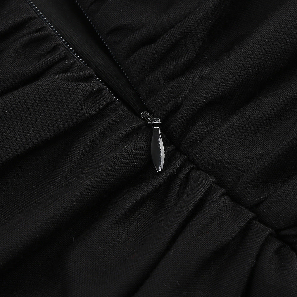 Sexy V-neck Backless Long Sleeves Skirt Waist Decorative Flower Split Fishtail Gown Dress Long - Enfance-Heureuse