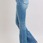 Judy Blue HW Tummy Control Vintage Wash Side Slit Slim Boot Jeans