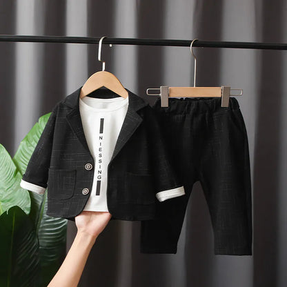 Boy's Suit Two Pieces Children Clothes Spring And Autumn - Enfance-Heureuse