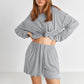 Modal Pajamas Long Sleeve Shorts Two-piece Set - Enfance-Heureuse