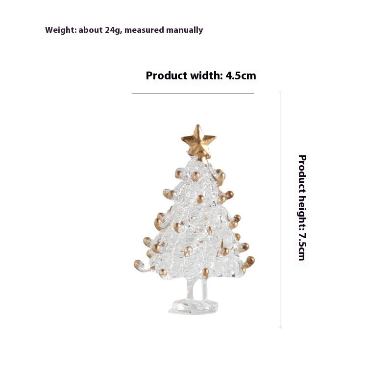 Christmas Gift Colored Glaze Christmas Tree Crafts Small Ornaments - Enfance-Heureuse