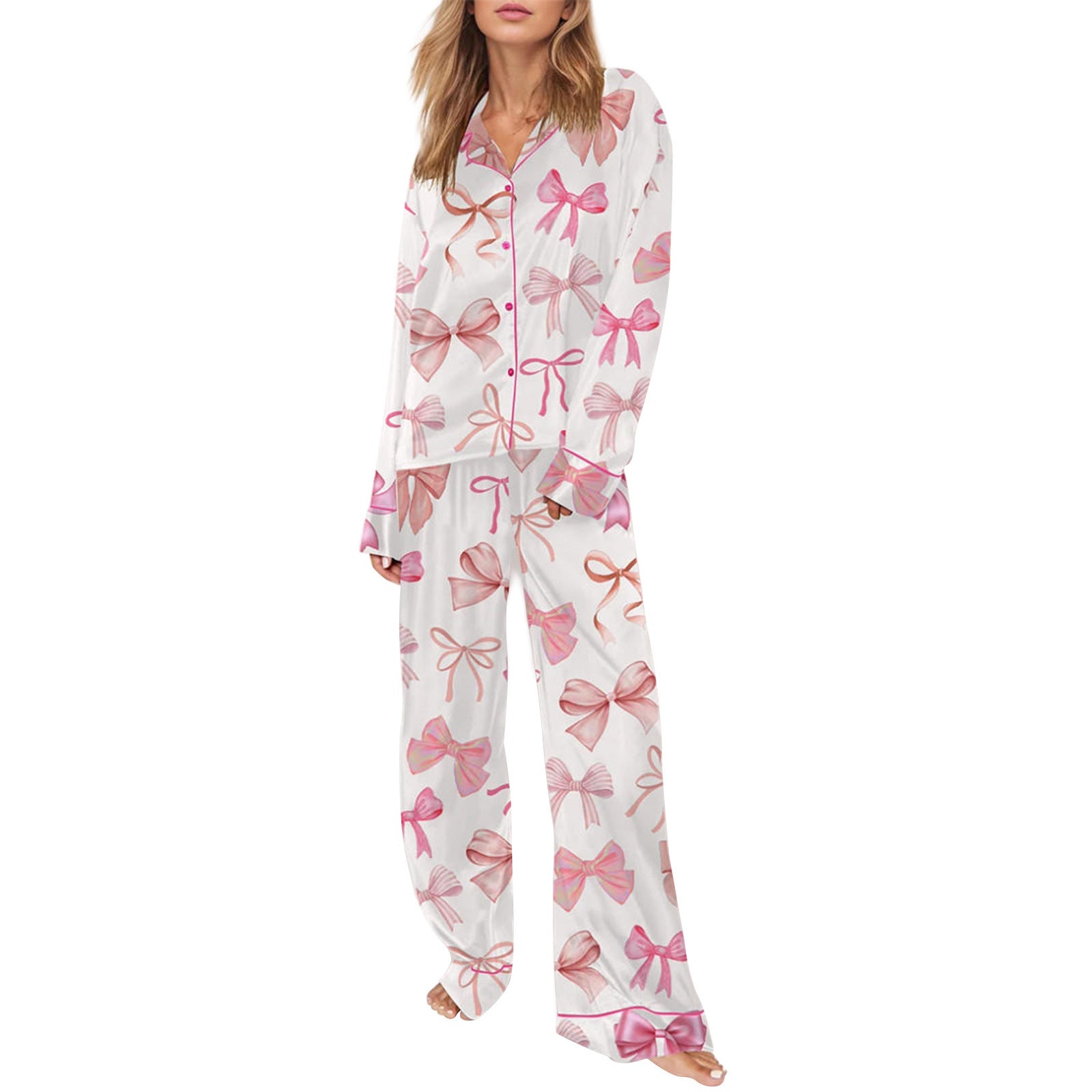 Printed Cute Pajamas Suit Long-sleeve Suit Suit Ladies - Enfance-Heureuse