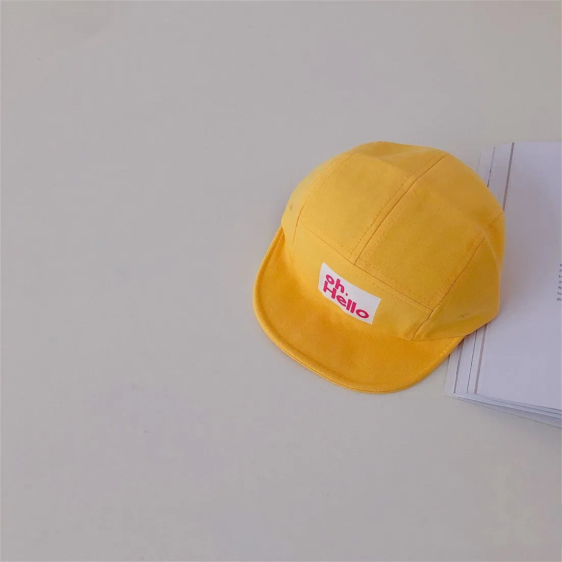 South Korea With The Same Paragraph Pressure Rubber Letters Children's Soft Brim Duck Tongue Hats - Enfance-Heureuse
